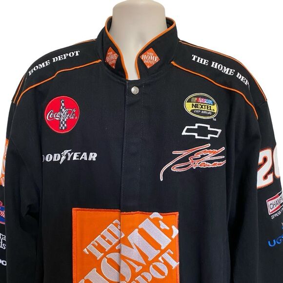 Vintage Chase Authentics Tony Stewart No. 20 Home Depot NASCAR Bomber Jacket XL - Picture 6 of 16